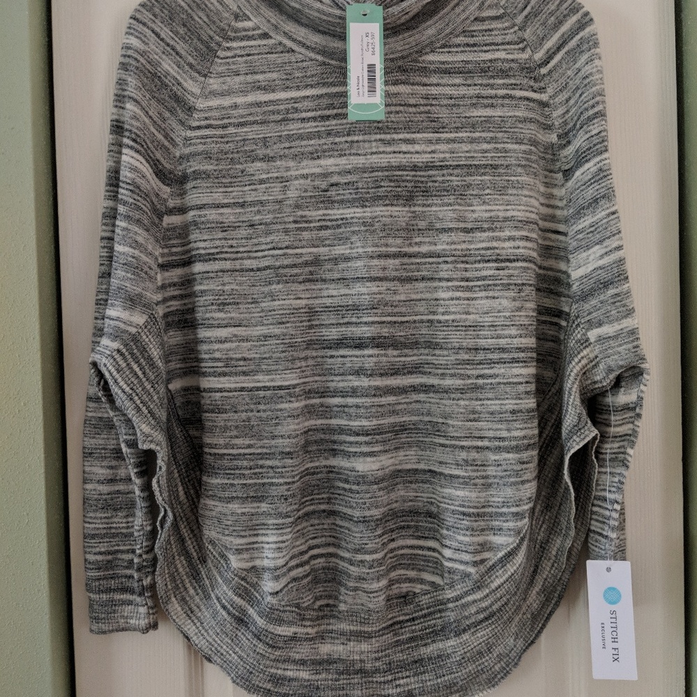 Leo & Nicole Poncho Pullover Sweater